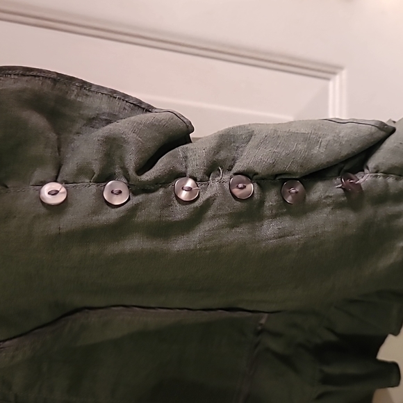 Willi Smith NWOT Linen Ruffle Trim Jacket - Picture 6 of 7